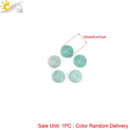 1pc Naturstein Perlen Amazonit Cabochon Oval Flache Lose Perlen für DIY Schmuck Machen Halskette Ring Anhänger Zufällige Farbe h755