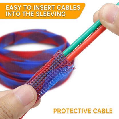 5m PET-Kabelschutzmantel 2 4 6 8 10 12 14 16 20 30mm Dehnbare Hochdichte Nylon-Isolierte Geflechtschläuche für Kabelschutz