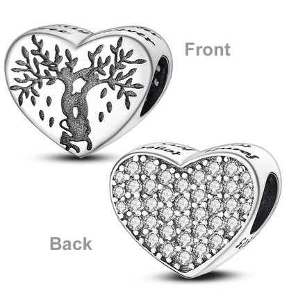 Charm-Perle aus 925er-Sterlingsilber, Mutter-Geschenk, Mutter, Liebe, glückliche Familie, baumelnd, passend für Original-Armreif, Halskette, DIY-Schmuck