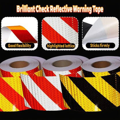 Reflektierendes Twill-Klebeband, hohe Sichtbarkeit, selbstklebender Sicherheitswarnaufkleber, Auffälligkeit für LKW
