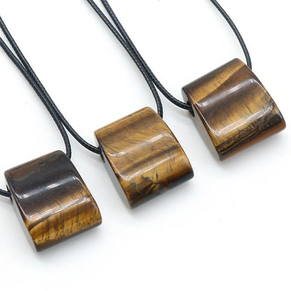 1PC Naturstein Anhänger Halskette Trapez Natürliche Unakites Aventurin Anhänger Halskette für Frauen Jewerly Geschenk