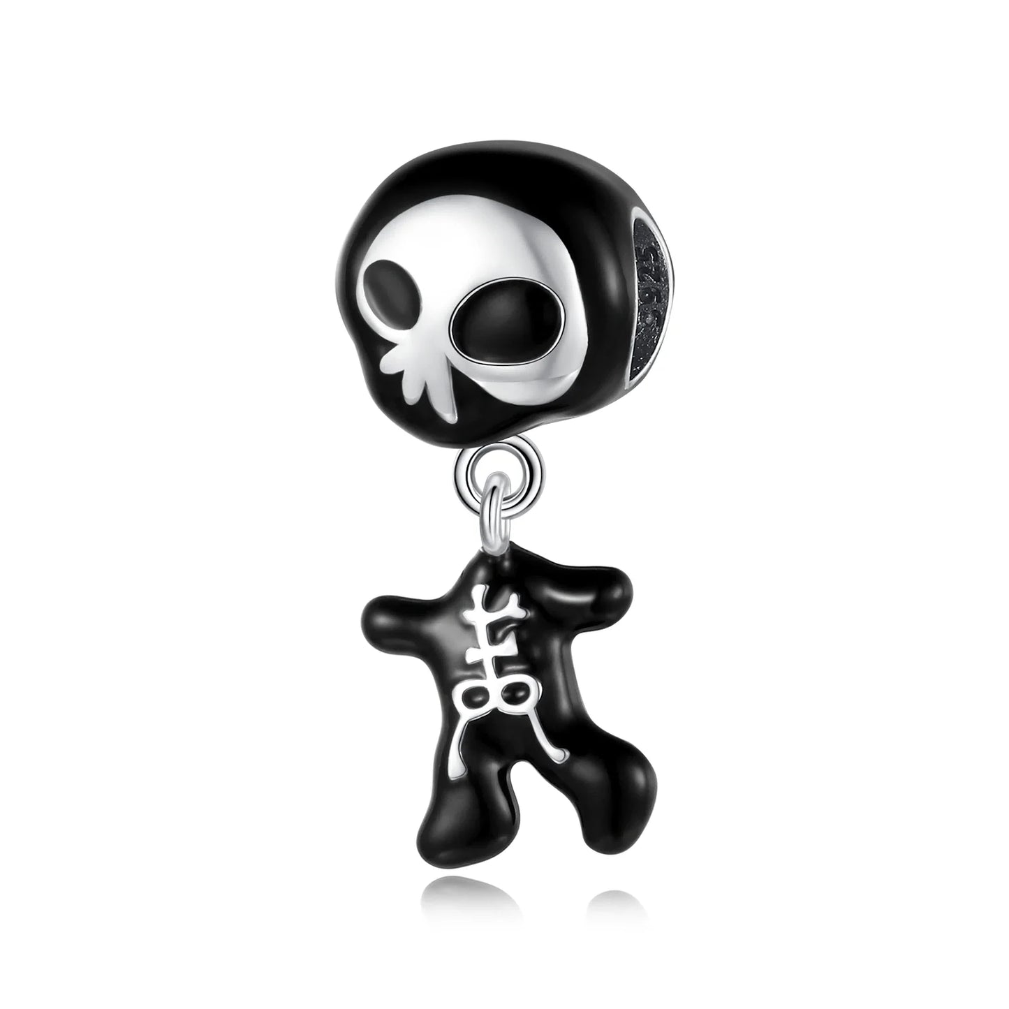 Heißer Verkauf 925er Sterlingsilber, niedliche Panda-Perlen und Pinguin-Anhänger, passend für Schlangenarmband, Boutique-Halskette, schwarzer Anhänger, Geschenk