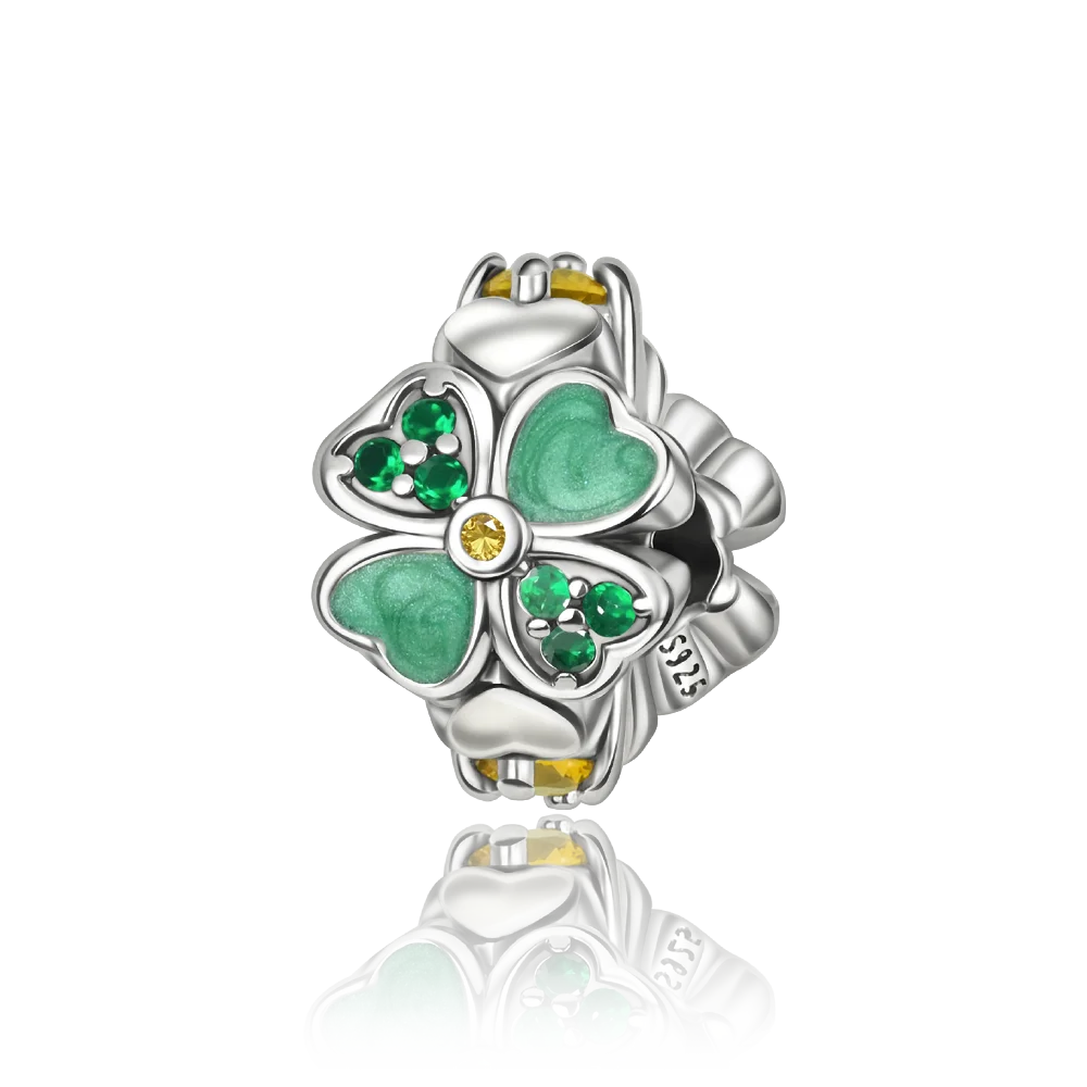 Anhänger aus 925er-Sterlingsilber, grüne Serie, Blumenbaum, Apfel-Anhänger, DIY, feine Perlen, passend für Original-Charms-Armbänder, Damenschmuck, Diy