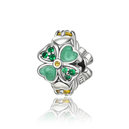 Anhänger aus 925er-Sterlingsilber, grüne Serie, Blumenbaum, Apfel-Anhänger, DIY, feine Perlen, passend für Original-Charms-Armbänder, Damenschmuck, Diy