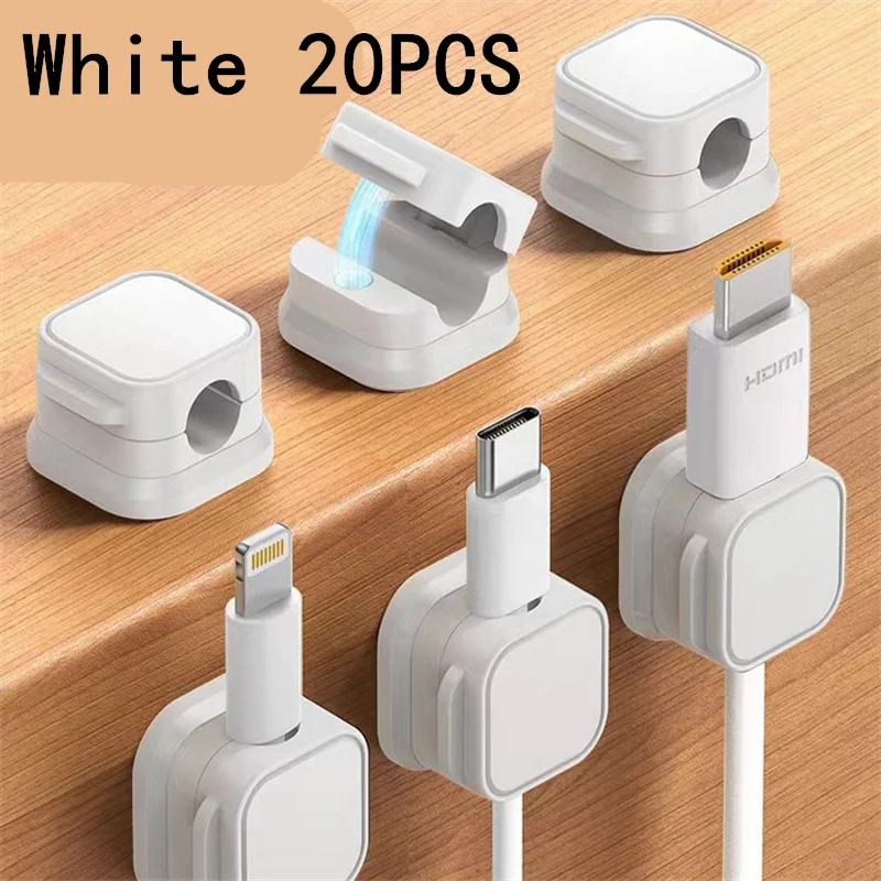 1/5/10/20PCS Magnetische Kabel Clip Kabel Halter Klebstoff Draht Keeper Kabel Kabel Organizer für Home Office Unter Schreibtisch Management