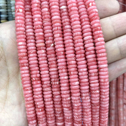 Naturstein Rondelle 2X6mm Türkise Quarz Jaspis Achate Flache Runde Spacer Perlen für Schmuckherstellung DIY Armband Zubehör