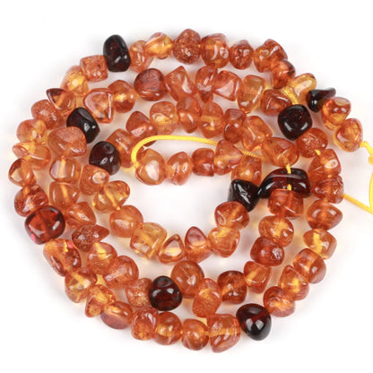 Natürliche Stein Bernstein Runde Unregelmäßige Chip Rohr Rondelle Platz Lose Perlen Für Schmuck Machen DIY Armband Zubehör 15"