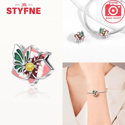 Neue Silber 925 Blaue Libelle Schmetterling Charms Perlen Fit Original Armband für Frauen DIY Edlen Schmuck Zubehör Perlen Geschenke