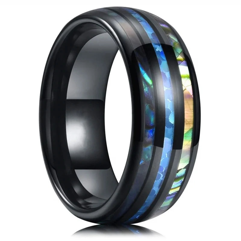 Mode Wikinger Baum des Lebens Edelstahl Abalone Muschel ringe für Männer Odin Norse Wikinger Runen ringe Retro Amulett Schmuck Geschenk