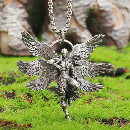 Vintage Gothic Totenkopf Jesus Kreuz Anhänger Halskette Katholischer Schmuck für Männer Punk Religiöse Amulett Halskette