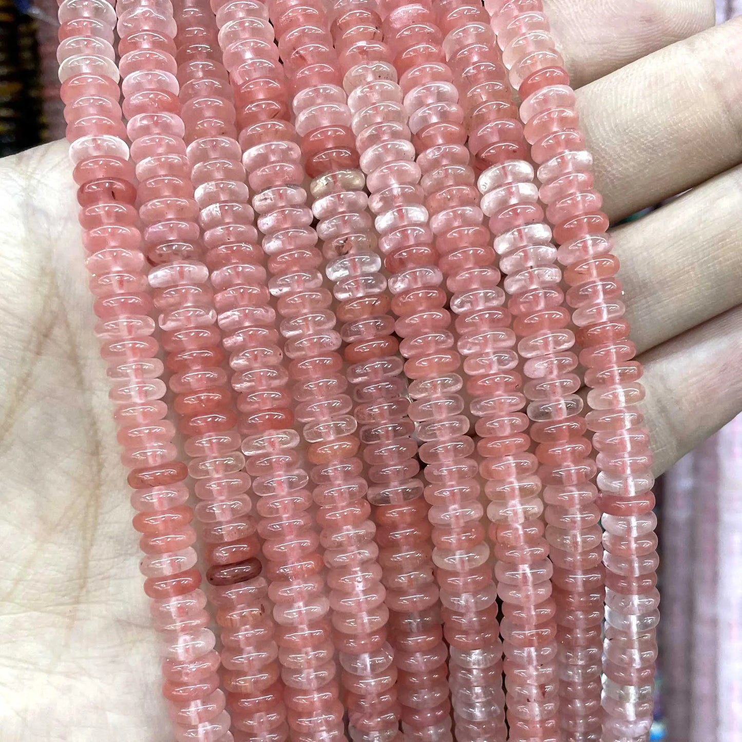Naturstein Rondelle 2X6mm Türkise Quarz Jaspis Achate Flache Runde Spacer Perlen für Schmuckherstellung DIY Armband Zubehör