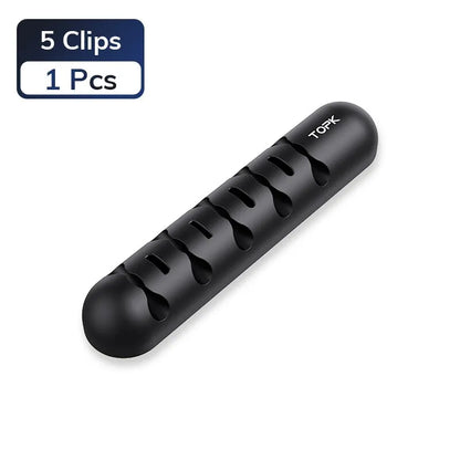 Topk l35 kabel organisator magnet stecker box silikon kabel wickler flexible kabel management clips für maus kopfhörer