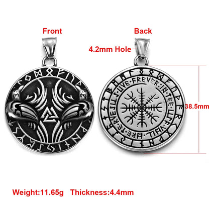 Edelstahl Viking Nordischer Anhänger für Halskette DIY Zubehör Schmuckherstellung Erkenntnisse Männer Charm Supplies Punk Axt
