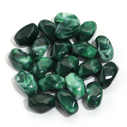 20 Teile/los Unregelmäßige Doppel Farben Acryl Perlen für Schmuck Machen Meteorit form Lose Spacer Perlen DIY Armband Halskette