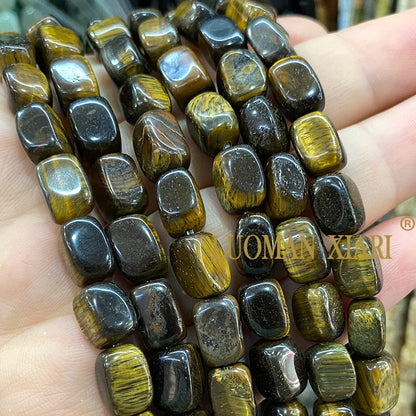 Natürliche Stein 8x12MM Unregelmäßige Raw Grün Taiwan Jade Jaspis Lose Spacer Perlen für Schmuck Machen Diy Armband zubehör 15''