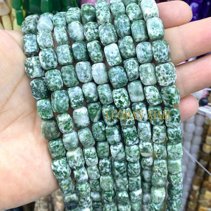 Natürliche Stein 8x12MM Unregelmäßige Raw Grün Taiwan Jade Jaspis Lose Spacer Perlen für Schmuck Machen Diy Armband zubehör 15''