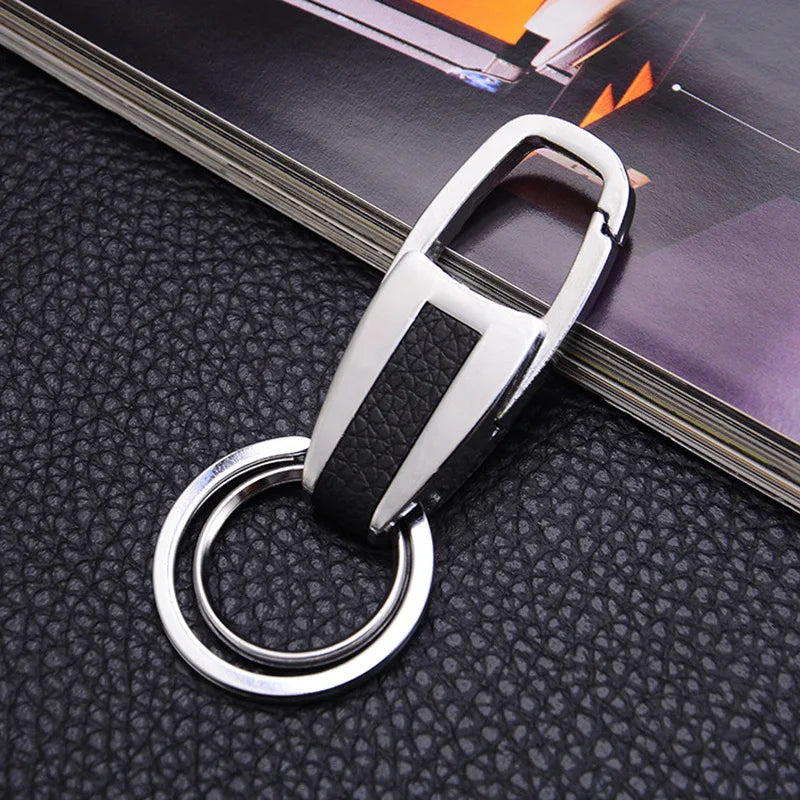 1 Stück Einfacher, Moderner und Kreativer Zinklegierung-Leder-Schlüsselanhänger, Unisex Metall-Taillen-Schlüsselanhänger, Geschenk-Schlüsselring, Auto-Schlüsselanhänger