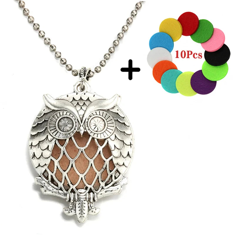 Beliebte Design Mode Aromatherapie Halskette Lotus Parfüm Medaillon Schmuck Ätherisches Öl Diffusor Anhänger Unisex Für Dropshipping