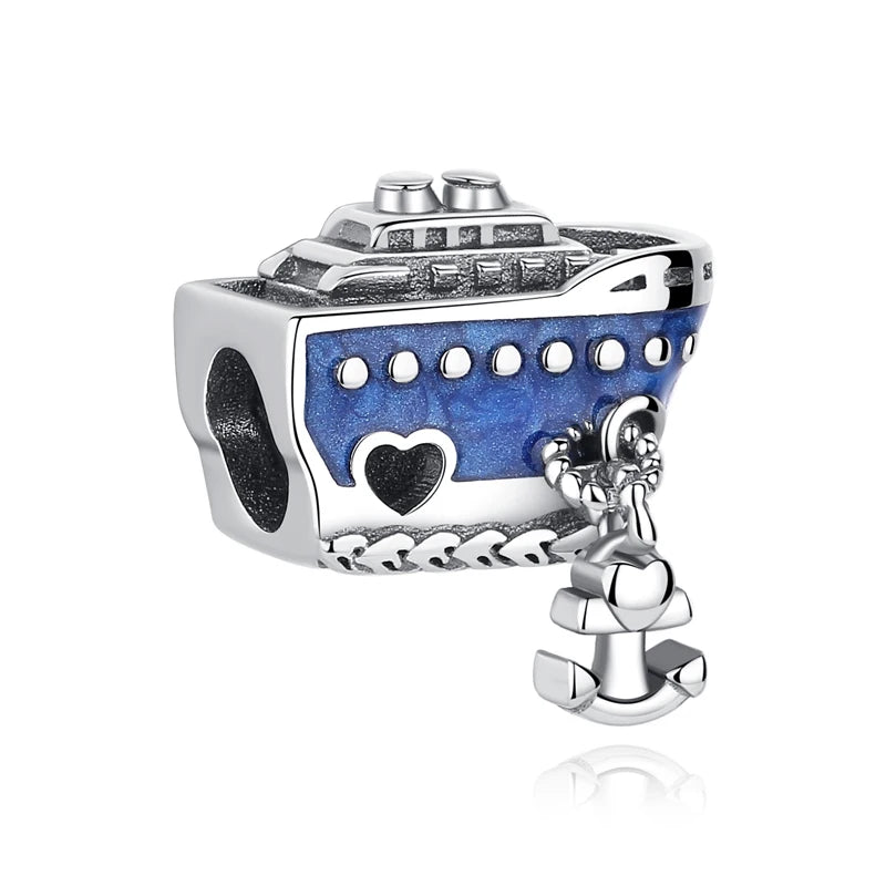 Original 100% 925 Sterling Silber Charm Bead Reise Taxi Motorrad Riesenrad Charms Fit Pandora Armbänder Frauen Diy Schmuck