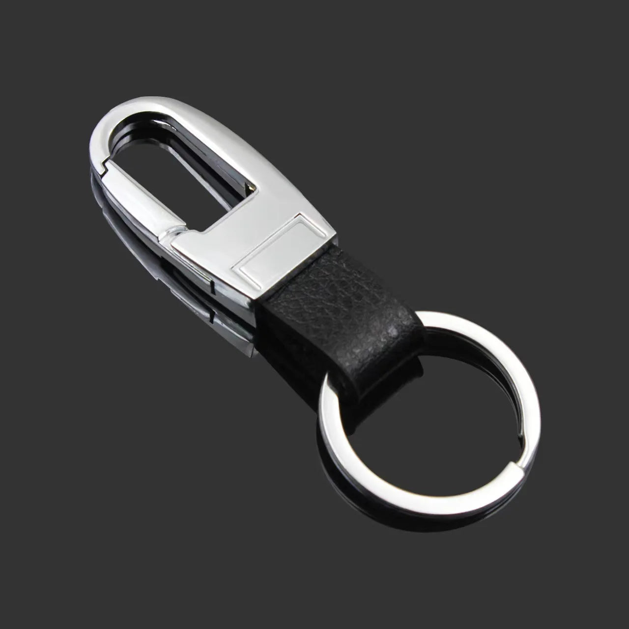 1 Stück Einfacher, Moderner und Kreativer Zinklegierung-Leder-Schlüsselanhänger, Unisex Metall-Taillen-Schlüsselanhänger, Geschenk-Schlüsselring, Auto-Schlüsselanhänger