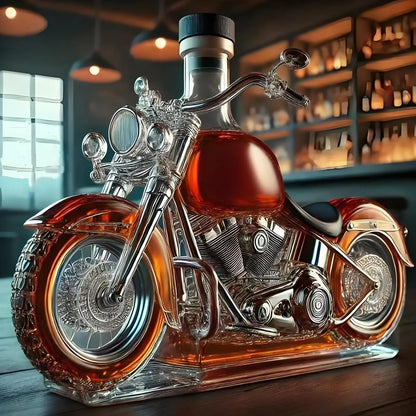 Motorrad-Form, Glas, Weinbelüfter, Dekanter, Rotwein-Dekanter, lustige Getränkeflasche, Schnapsspender für Whisky, Champagner
