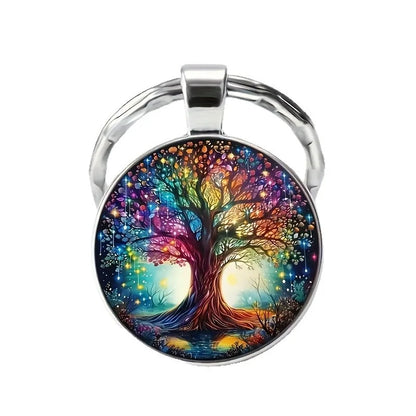 Stilvoller Schlüsselanhänger mit Baum des Lebens, Unisex, 4 Stile, hochwertiger Pfauen-Delfin-Rucksack-Charm-Anhänger, Paar-Schlüsselanhänger, wirtschaftlich