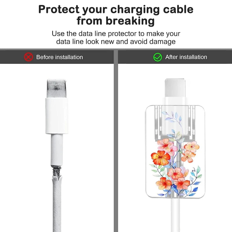 1 stücke Weiche Silikon Ladegerät Kabel Wickler Schnelle Ladekabel Schutzhülle für Apple IPhone Datenkabel rosa liebe Fall Clip