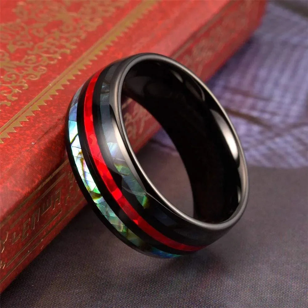 Mode Wikinger Baum des Lebens Edelstahl Abalone Muschel ringe für Männer Odin Norse Wikinger Runen ringe Retro Amulett Schmuck Geschenk