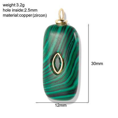 Bohemian Naturstein Perle Charms Für Schmuck Machen Liefert Blau Grün Stein Zirkon Dijes Diy Ohrringe Armband Halskette