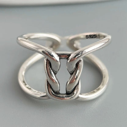 Ringe aus 925er-Sterlingsilber für Damen, Paare, minimalistisch, handgefertigt, schlicht, Retro-Blumen-Herz-Ring, edler Schmuck, Geschenk, verhindert Allergien