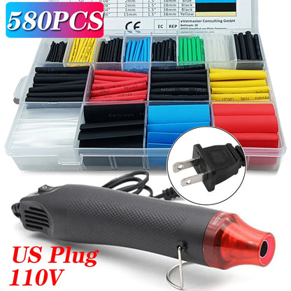 580/328/127PCS Schrumpf Schläuche kit 2:1 Schrumpf Draht Schrumpfen Wrap Schläuche Draht Verbinden Abdeckung Schutz mit Heißer Luft Gun
