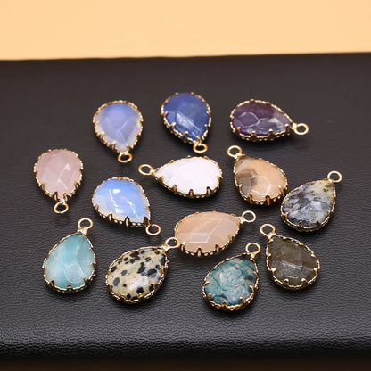 5 teile/los Natürliche Achate Anhänger Abschnitt Mix Bunte Stein Anhänger Charms für Frauen Männer, Die DIY Schmuck Halskette Zubehör