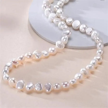 Echte natürliche barocke Süßwasserperlen-Halskette für Frauen und Mädchen, Geschenk, beliebte AA 5–6 mm, 8–9 mm Perlenschmuck-Halskette