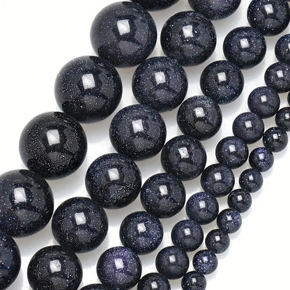 A++ Natürlicher goldener Sandstein und blauer Sandstein und grüner Sandstein, lose Perlen für Schmuckherstellung, Armband, Großhandel, DIY-Zubehör