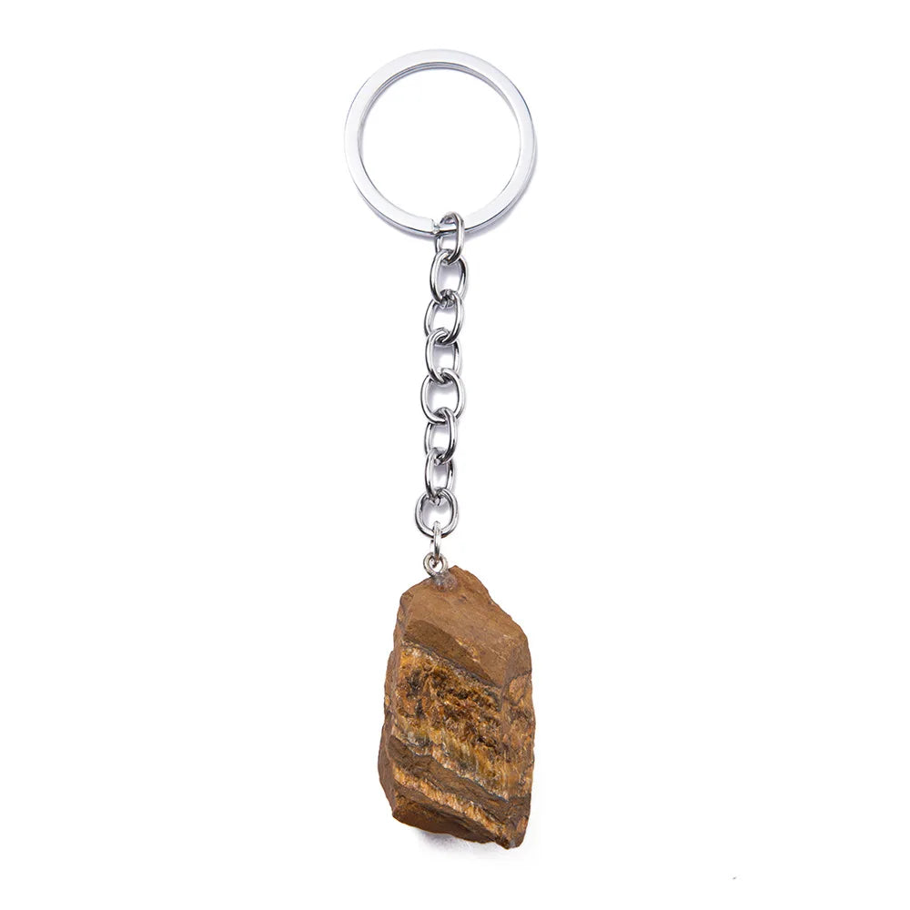 1-2 cm natürlicher roher Erz-Schlüsselanhänger, Edelstein, Quarz, Fluorit, Citrin, Amethyst, unregelmäßiger Stein, Anhänger, Charms, Schmuckherstellung, Zubehör
