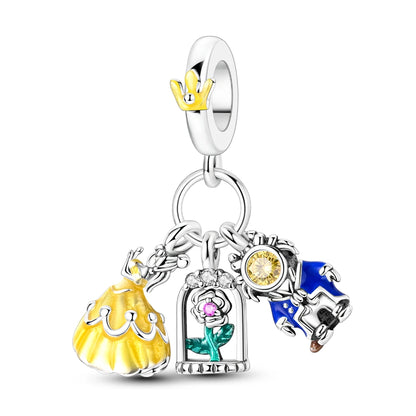 Neu im 925er-Sterlingsilber, goldene Sonnenblume, glückliche Sterne, passend für Original-Armbänder, Halsketten, Sonne, Mond, Diamant-Charm, Schmuck zum Selbermachen
