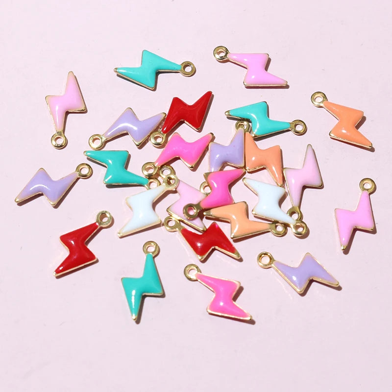20 Stück Edelstahl Emaille Dolphin Lightning Moon Charms Anhänger für Ohrringe Armband Halskette DIY Schmuck Herstellung Zubehör