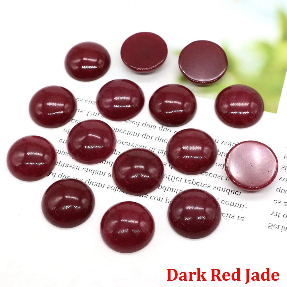 5 teile/los Natürliche Stein Cabochon Spacer 6 8 10 12 14 16 18 20 25mm Runde Cabochons Cameo für DIY Schmuck Zubehör