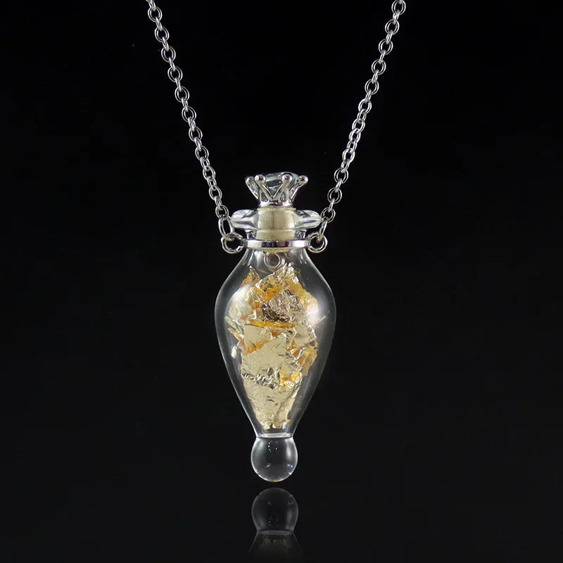Mode Glas Parfüm Ätherisches Öl Flasche Anhänger DIY frauen Parfüm Wunsch Knochen Asche Lanugo Duft Enhancer Halskette
