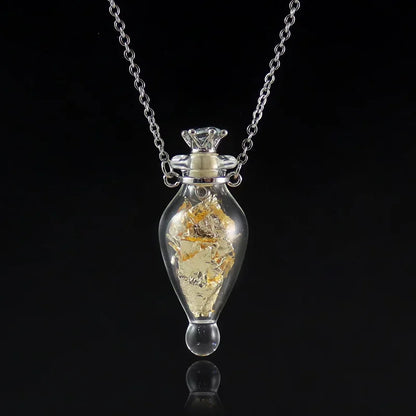Mode Glas Parfüm Ätherisches Öl Flasche Anhänger DIY frauen Parfüm Wunsch Knochen Asche Lanugo Duft Enhancer Halskette