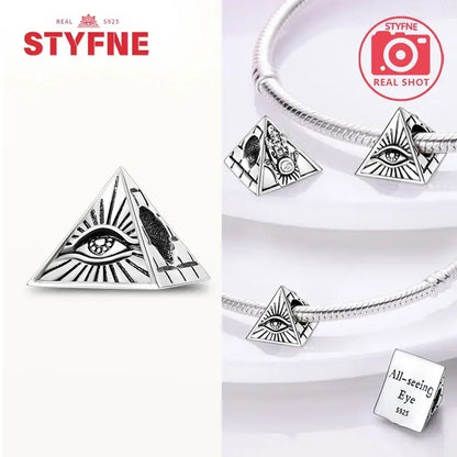 Silber 925 Gold Pyramide Mumie Doppel Charm Elefant Perlen passen Original Armband DIY edlen Schmuck Zubehör für Frauen Geschenke