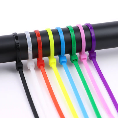 100 Stück selbstsichernde Nylon-Kabelbinder 100/150/200mm – Verstellbare Kabelbinder aus Kunststoff für Haus und Garten