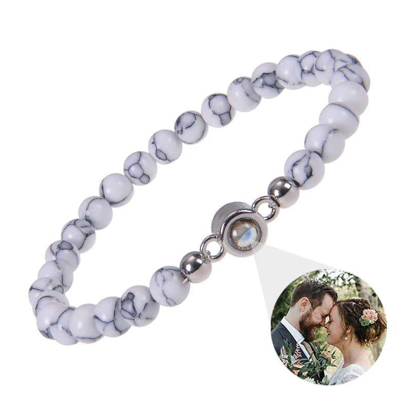 Custom bracelet with picture inside, personalized projection bracelets with photos, picture bracelet, personalized memorial gifts