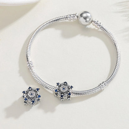 925 Sterling Silber Charms Schneeflocke Anhänger Original Fit Armband Halskette Diy Für Weihnachten Frauen Mode Liebe Schmuck Geschenk