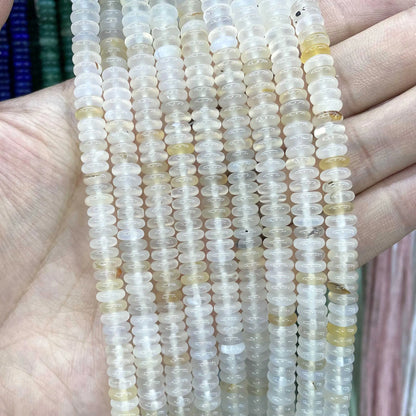 Naturstein Rondelle 2X6mm Türkise Quarz Jaspis Achate Flache Runde Spacer Perlen für Schmuckherstellung DIY Armband Zubehör