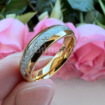 iTungsten 6/8mm Männer Frauen Helle Verlobung Hochzeit Band Wolfram Meteorit Ring Modeschmuck I Love You Graviert