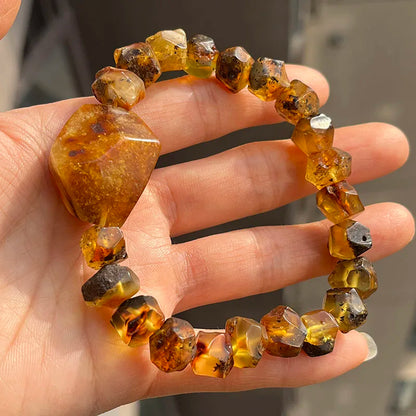 Natürliche Bernstein-Armbänder als Geschenk, einzigartige coole schwarze Perlen, original medizinischer Spezialstein, 2026, neuer Diy-Heilschmuck im Großhandel