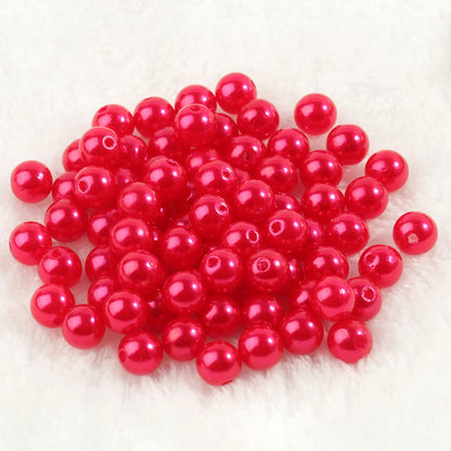 4mm 6mm 8mm 10mm Runde Imitation Perle Perlen Bunte Lose Kunststoff Acryl Spacer Perlen Für schmuck Machen Diy Armband Halskette