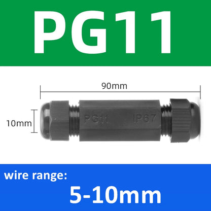 PG11 Outdoor Outdoor Kabel Stoßverbindung Doppelkopf Verriegelung Befestigungskopf Pg13,5 Wasserdichte Schutzhülle