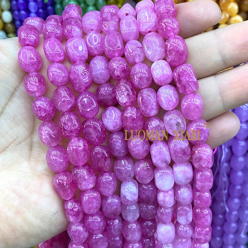 Natürliche Stein 8x12MM Unregelmäßige Raw Grün Taiwan Jade Jaspis Lose Spacer Perlen für Schmuck Machen Diy Armband zubehör 15''